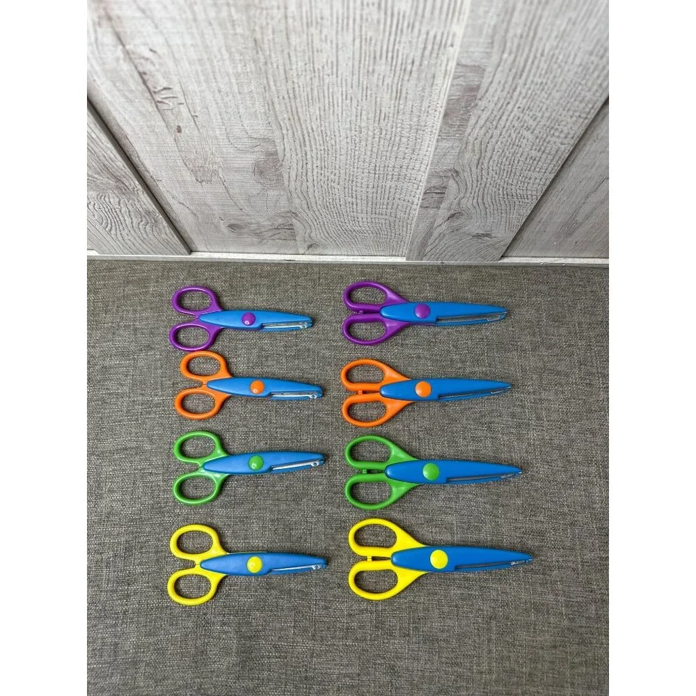 Edgecraft Multi Pattern Craft Scissors Set Of 8 Scrapbook Classroom DIY Projects